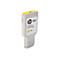 Gelbe Tintenpatrone HP 727. Auf der Packung sind das HP-Logo, Produktname und Produktfarbe angegeben.