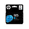 Schwarze HP Tintenpatrone 925 Cyan, blaues Blütenmuster, Logo.