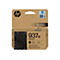 HP 937e EvoMore schwarze Tintenpatrone in umweltfreundlicher Kartonverpackung mit Logo und Modellnummer.