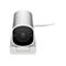 Eine silberne Webcam mit schwarzem Objektiv. Auf der Webcam steht "4K UHD".