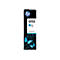 Cartouche d'encre HP GT52, cyan. Boîte noire avec logo HP bleu. Lit GT52. Cercle bleu. Trois papillons bleus.