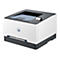 HP Color LaserJet Pro Drucker, weiß-grau; Bedienfeld zeigt „Anmelden“ an.