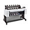 Großformat-Drucker HP DesignJet T1600dr mit Papierrollenhalterung auf einem rollbaren Untergestell.