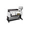 Großformatdrucker HP DesignJet T2600 mit Touchscreen-Monitor, auf Rollen, weißes Gehäuse mit schwarzem Gestell.