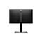Rückseite eines schwarzen HP-Monitors mit Standfuß und sichtbaren Anschlüssen.