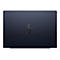 Dunkelblauer Laptopdeckel mit HP-Logo.