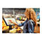 Eine Frau berÃ¼hrt einen Touchscreen in einem Supermarkt. Auf dem Bildschirm werden verschiedene Obst- und GemÃ¼searten angezeigt.