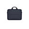 Schwarze Laptoptasche mit Tragegriff vor weißem Hintergrund.