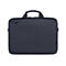 Dunkelblaue Laptoptasche mit Tragegriff und ReiÃŸverschluss. Auf der Vorderseite befindet sich eine flache Tasche.