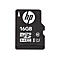 Eine schwarze HP microSDHC-Speicherkarte mit 16 GB Speicherkapazität vor weißem Hintergrund.