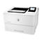 Une imprimante HP LaserJet Enterprise M507 blanche avec panneau de contrôle, sortie papier et logo HP.