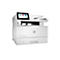 Weißer HP Laserdrucker, Touchscreen mit Funktionen: Kopieren, Scannen, Drucken. Modellbezeichnung LaserJet Enterprise MFP M430.