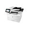 Weißer HP Laserjet Enterprise MFP M430 Drucker. Oberhalb befinden sich die Scan- und Kopierfächer. Auf dem Touchscreen-Display werden Optionen angezeigt.