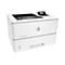 Ein weißer HP LaserJet Pro M501 Drucker. Oben befindet sich das Bedienfeld mit Display. Das HP-Logo ist prominent zu sehen.