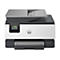 Imprimante multifonction HP OfficeJet Pro, blanche et gris foncé, écran tactile, logo HP. Imprimé : "Copier" et "Numériser".