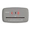 A grey paper shredder, with red switch and the inscription OneShred BCC.