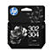 Schwarze HP Tintenpatronenverpackung 302/304 mit Blumenmotiv.