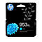 HP 953XL Tintenpatrone in Cyan, verpackt in einer schwarzen Schachtel mit Blumenmotiv.