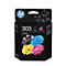 Verpackung eines HP 303 Druckerpatronen-Doppelpacks mit schwarzer und dreifarbiger Tinte.