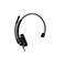 Ein schwarzes Headset mit Mikrofon auf weißem Hintergrund. Der Kopfhörer ist in Schwarz gehalten.