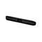Ein graues Soundbar-Gerät mit einer eingebauten Kamera. Schwarz-graues Design, Poly Logo, auf weißem Hintergrund.
