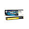 Gele HP 973x inktcartridge en verpakking. Opdruk: PageWide Technology, Original PageWide Cartridge.