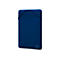 Blaue Laptop-Hülle mit HP-Logo.