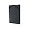 Grau-schwarze Laptoptasche mit geometrischem Muster und HP-Logo.