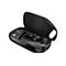 Schwarzes Bluetooth-Headset in offener Ladeschale mit Headset, USB-C-Anschluss und Aufschrift.