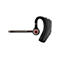 Schwarzes Bluetooth-Headset Modell Legend 50 mit rosegoldenen Akzenten vor weißem Hintergrund.