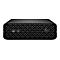Schwarzer Mini-PC mit HP-Logo, Gitternetz-Front.