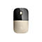 Eine kabellose HP-Maus in Gold und Schwarz auf weißem Hintergrund.