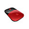 Drahtlose Maus, rot-schwarz, HP-Logo.