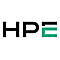 HPE Firmenlogo: Schwarze Buchstaben H und P, grünes E.