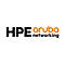 Logo von HPE Aruba Networking. Schwarzer Schriftzug HPE, gefolgt von orangefarbenem 'aruba networking'.