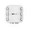 Draufsicht auf einen weißen Aruba WLAN-Access-Point mit dem HPE-Logo. Runde Elemente mit Beschriftung 5G0, 5G1, 5G2, 5G3, 2G0, 2G1.
