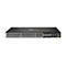HPE Aruba 8100 Netzwerkschalter in Schwarz mit zahlreichen Anschlüssen vor weißem Hintergrund.