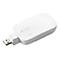 Weißer Aruba USB-Adapter mit strukturiertem Gehäuse vor weißem Hintergrund.