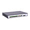 HPE MSR958 Router in grauem Metallgehäuse mit zahlreichen Netzwerkanschlüssen auf weißem Hintergrund.