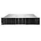 Un rack de serveur en gris et noir. Façade avec de nombreux évents et LED de fonctionnement.