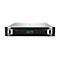 Ein Server-Rack mit schwarzen und silbernen Paneelen, in der Mitte mit grünem HPE-Logo. Auf weißem Hintergrund. Vorne eine Reihe von Schlitzen.