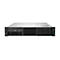 Un rack serveur avec panneau avant noir, ports USB, baies de lecteur et logo HP. Sur fond blanc.