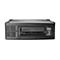 Schwarzes LTO-9 Ultrium 45000 Bandlaufwerk mit Bedienfeld und Hewlett Packard Enterprise Logo. Auf dem Bedienfeld steht: Ready, Drive, Tape, Clean, Encryption.