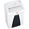 White paper shredder with black slot. Above is "SECURIO B22".
