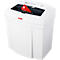 White paper shredder, a red card is being inserted into the slot.