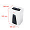 White paper shredder with black elements. Dimensions are indicated: 280 mm x 542 mm x 365 mm.