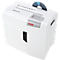 White paper shredder with inserted CD, silver accents, and red HSM logo. Inscription: shredstar S10.