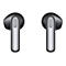 Zwei schwarze In-Ear-Kopfhörer mit länglichem Design vor weißem Hintergrund.