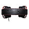 Schwarzes Gaming-Headset mit roter Naht und HyperX-Logo, Kabel sichtbar.