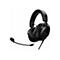 Schwarzes Headset mit Mikrofon. Der BÃ¼gel und die Ohrmuscheln sind gepolstert, der Arm des Mikrofons ist biegsam.